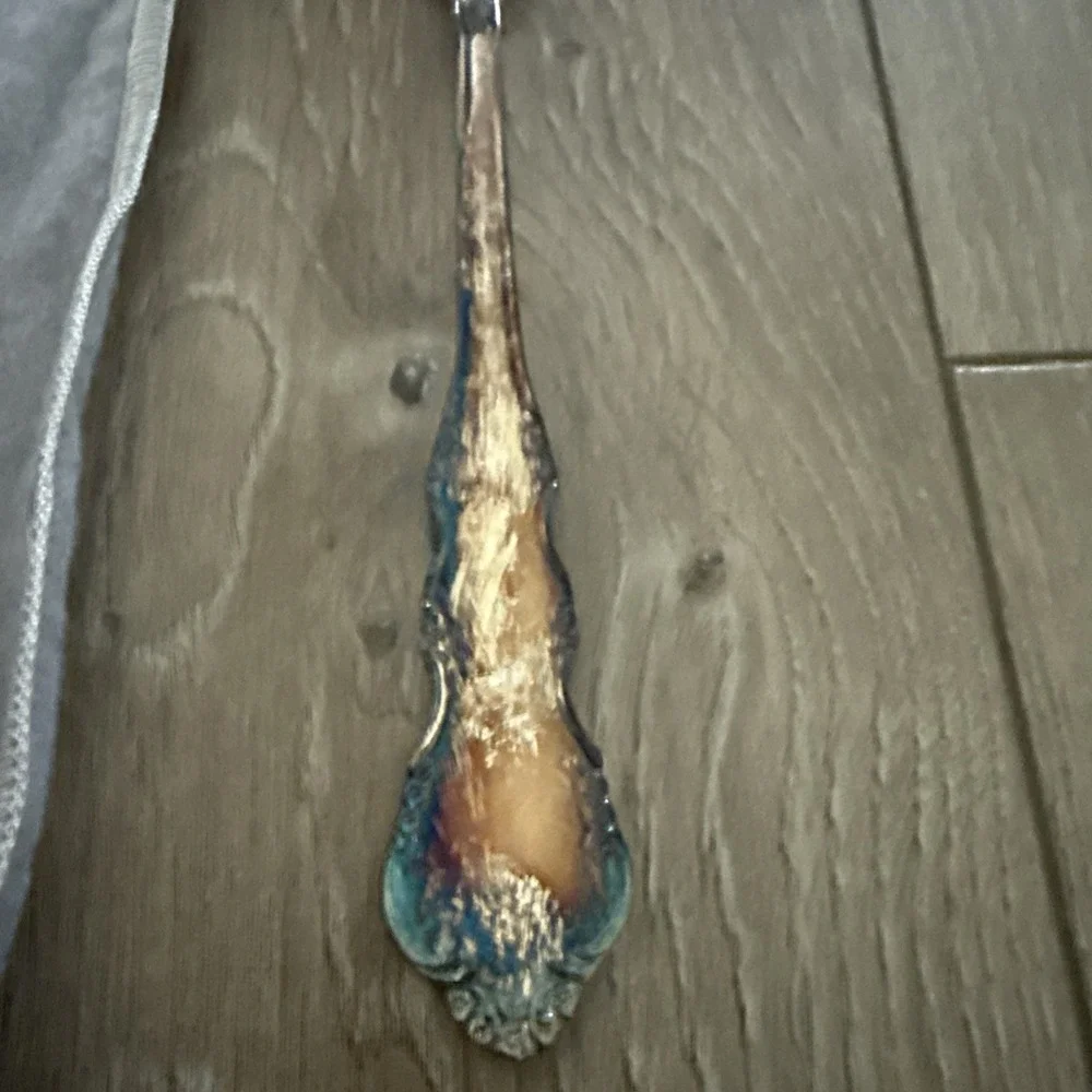 NEW Reed & Barton DRESDEN ROSE Silverplate 1953 Silverware Solid‎ Serving Spoon